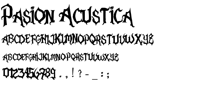 Pasion Acustica font